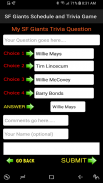 Schedule and Trivia Game for SF Giants fans screenshot 6