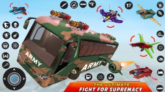 Army Bus Robot Car Game 3d screenshot 3