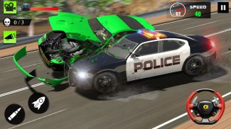 Police Chasse Dans Autoroute Circulation Simulateu screenshot 6