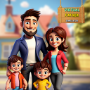 Virtual Family - Happy Dad Mom