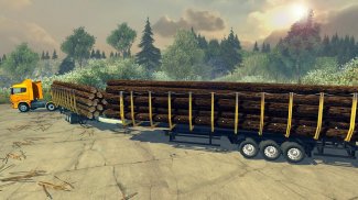 Long Trailer Truck Wood Cargo screenshot 9