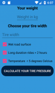 Bike tire pressure calculator screenshot 3