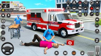 Cidade Ambulância Emergência Resgatar Simulador screenshot 2