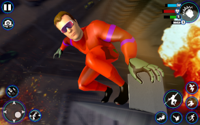 Gangster Crime City Battle - Flying Rope Hero Game screenshot 1