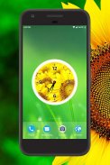 Sun Flower Clock Live Wallpaper screenshot 4