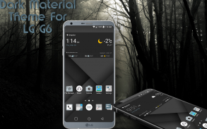 Dark Material Theme For LG G6 screenshot 0