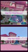 Pink house with furniture. Craft maps and mods screenshot 7