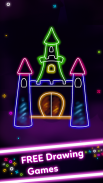 Jogos de desenho Doodle Glow screenshot 3