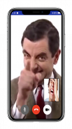 Fake Call Prank Mr.Funny and Wallpaper - Bean screenshot 0