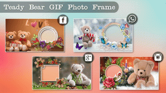 HD Teddy Bear GIF Photo Frame Editor 201 screenshot 1