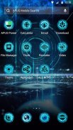 Blue Neon Future Tech -- APUS launcher theme screenshot 1