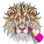 Free Adult Coloring Book App | Animals 🦁🐼🐶 screenshot 0