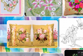 Ribbon embroidery pattern design screenshot 2