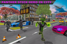 Panther Stickman Rope Hero City Crime screenshot 1