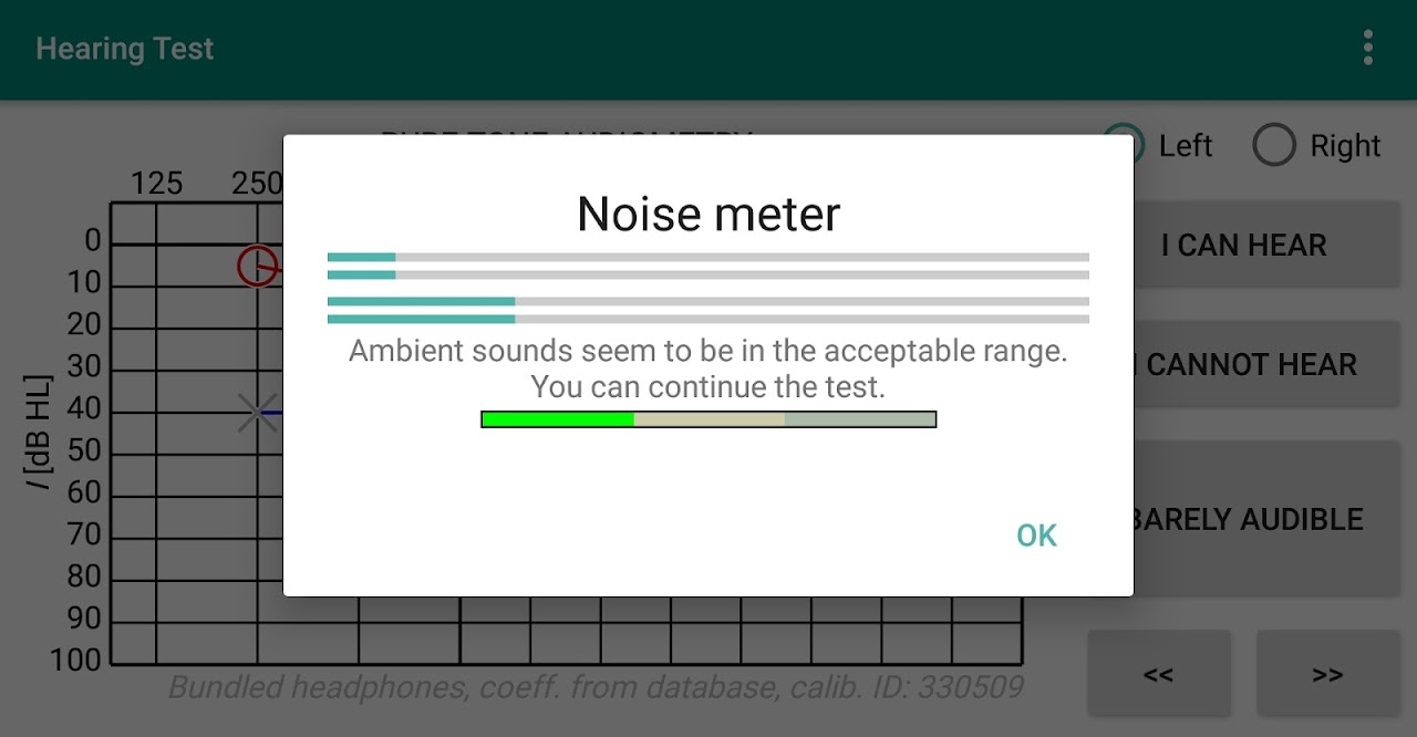 Hearing Test - Pure-tone audiometry on Android