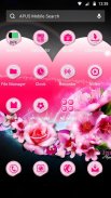 Pink Heart Love-APUS Launcher stylish theme screenshot 1