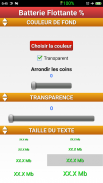 Batterie flottante Pourcentage % screenshot 3