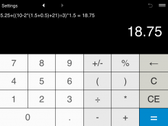 Calculator with parentheses screenshot 0