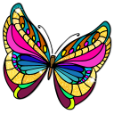 Adult Coloring by Number Book-Paint Butterfly 2018