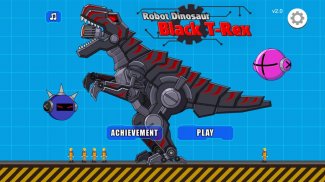 Robot Dinosaur Black T-Rex screenshot 1