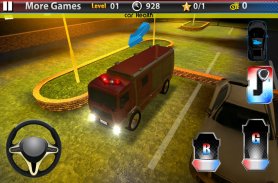 Xe tải đậu xe 3D: Xe tải cháy screenshot 0