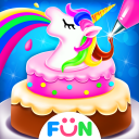 Fazendo Unicorn Rainbow Cake - Kids Cooking Game