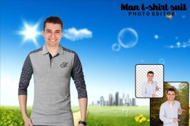 Man T-Shirt Suit Photo Editor screenshot 1