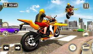 Flying Taxi: Bike Flying Games screenshot 11