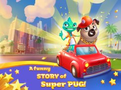 Super Pug Story Match 3 puzzle screenshot 1