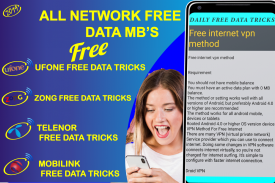 Daily Free internet Data 3g 4g free data Tricks screenshot 6