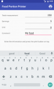 Food Portion Printer screenshot 0