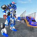 US Police Robot Transport Truck Driving Games