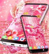 Pink rose gold live wallpaper screenshot 6