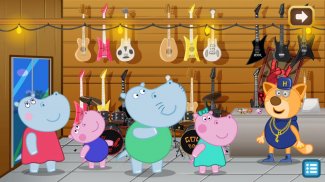 Festa de música para crianças: Hippo Super star screenshot 1