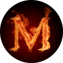 Fiery letter M live wallpaper Icon