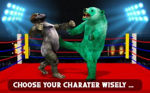 Gorilla vs Bear Ring Fighting Game screenshot 1