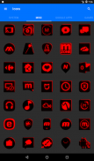 Flat Black and Red Icon Pack v4.7 ✨Free✨ screenshot 6
