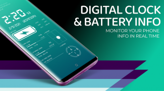 Digital Clock & Battery Charge screenshot 2