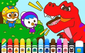 Pororo Dinosaur Coloring Book screenshot 3