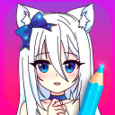 Anime Manga Coloring Pages with Animated Effects Icon