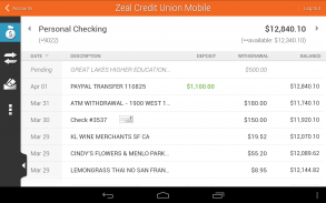 Zeal Credit Union Mobile screenshot 2