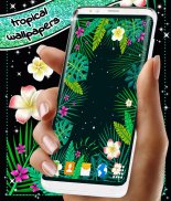 Jungle Live Wallpaper 🌴 Leaves and Flowers Themes screenshot 1