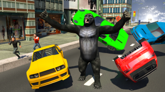 Gorilla Ropehero Gangster Crime City Flying Hero screenshot 0