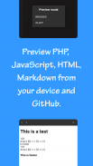 Code editor - Run JS, HTML, PHP and GitHub Client screenshot 3