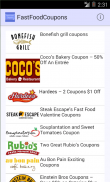 Fast Food & Restaurant Coupons screenshot 0