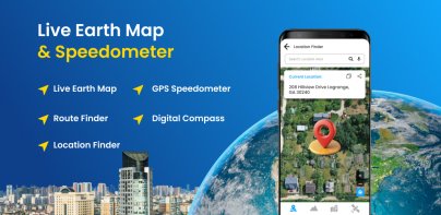 Live Earth Map & Speedometer