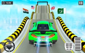 पागल मेगा रैंप गाड़ी दौड़ खेल - गाड़ी खेल 2020 screenshot 4