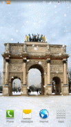 Tuyết ở Paris Hình nền sống screenshot 0