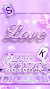 Purple Diamond Love Keyboard Theme screenshot 0