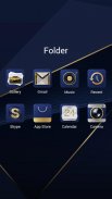 (FREE) Blue Gold GO Launcher Theme screenshot 1